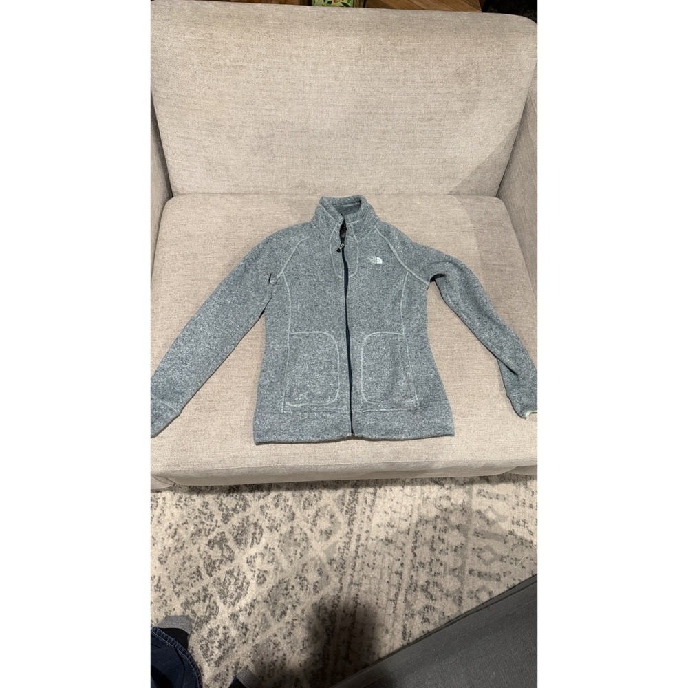 Women's S Heather Blue Full Zip Sweater Fleece Style The North Face Jacket